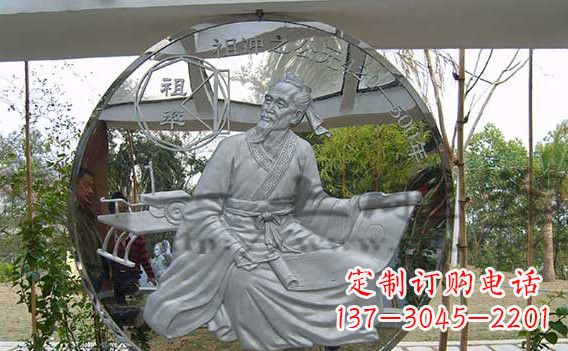 校园不锈钢名人浮雕