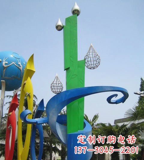 校园不锈钢润物细无声景观雕塑