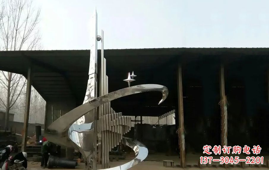 校园不锈钢未来之星雕塑 (2)