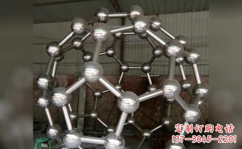 校园不锈钢原子模型雕塑 (2)
