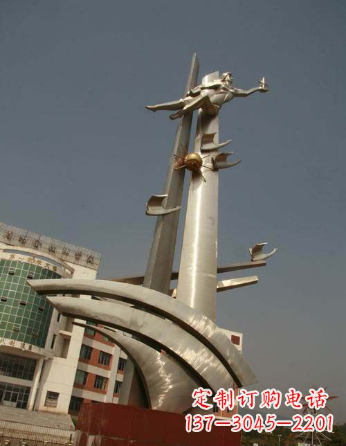 校园乘风破浪景观雕塑