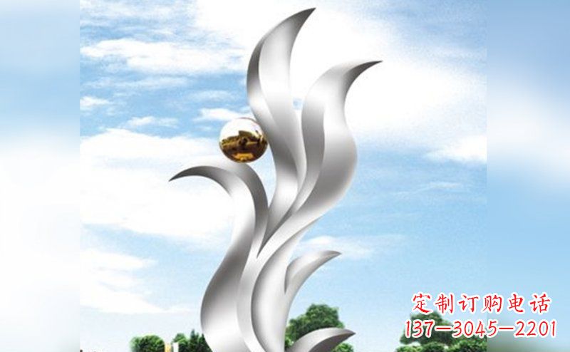 校园抽象不锈钢花样年华雕塑