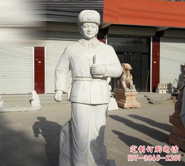 校园大理石立式雷锋雕塑