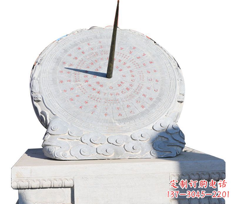 校园大理石日晷景观石雕 (3)