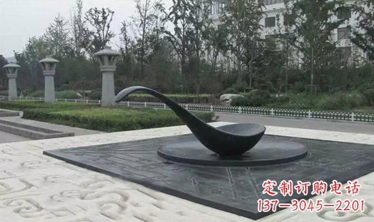 校园古代指南针司南铜雕