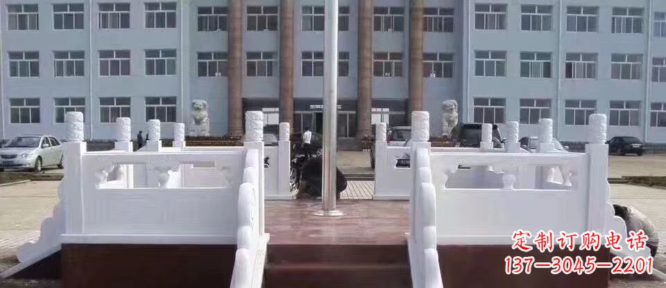 校园汉白玉升旗台石雕