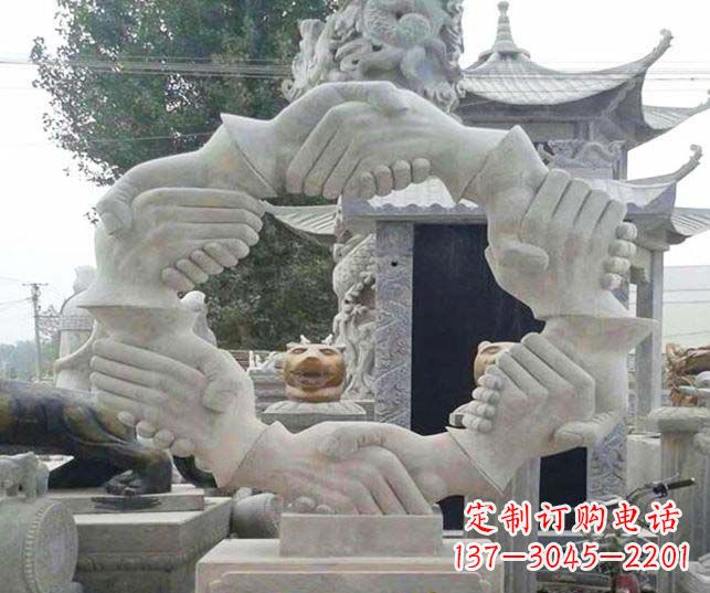 校园景观团结石雕