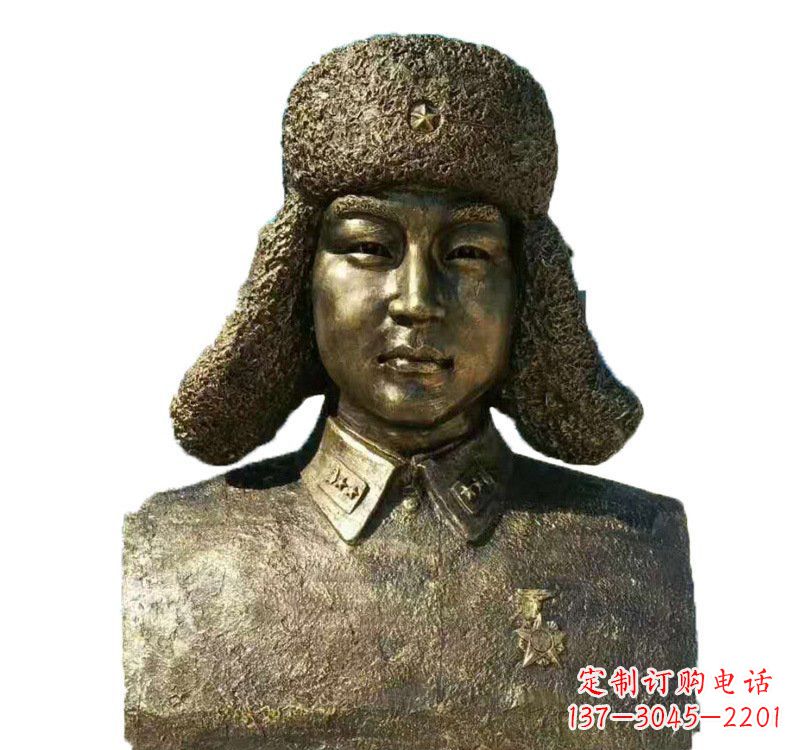 校园雷锋头像铜雕