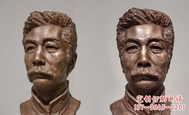 校园鲁迅头像名人铜雕