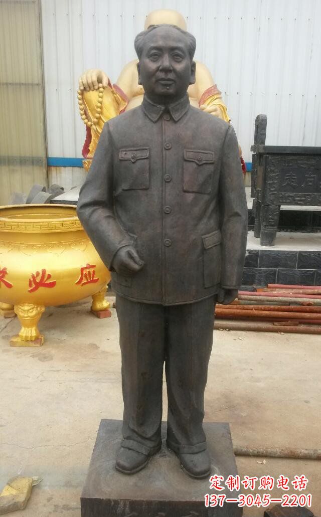 校园毛主席伟人铜雕