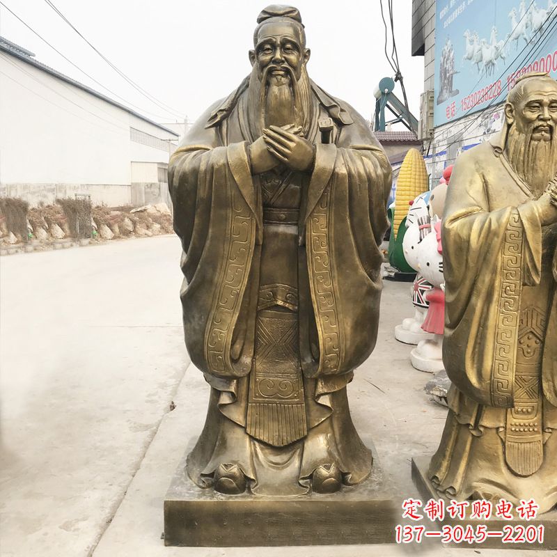 校园名人孔子铜雕