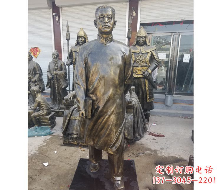 校园名人立式陶行知铜雕