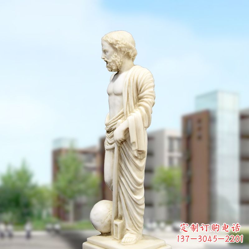 校园名人著名物理学家阿基米德石雕塑像