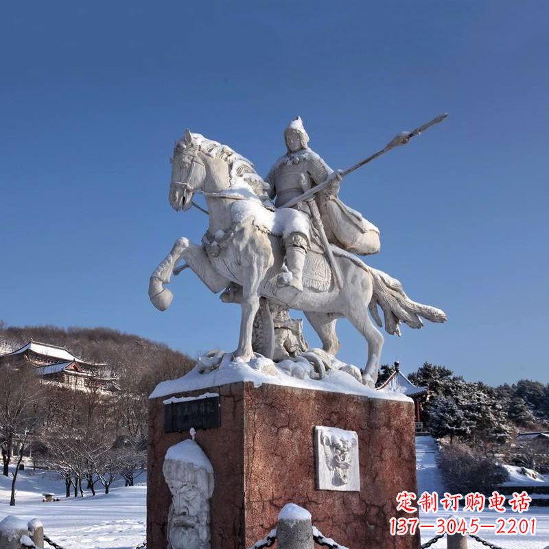 薛仁贵骑马雕像-中国历史名人唐朝名将景区景观雕塑
