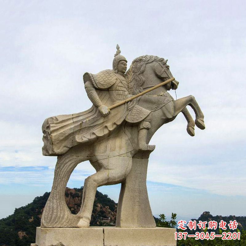 薛仁贵石雕塑像-中国古代著名将领雕塑