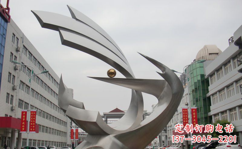 学校不锈钢抽象雕塑