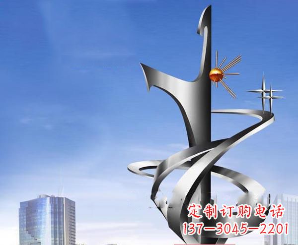 学校不锈钢创意腾飞雕塑