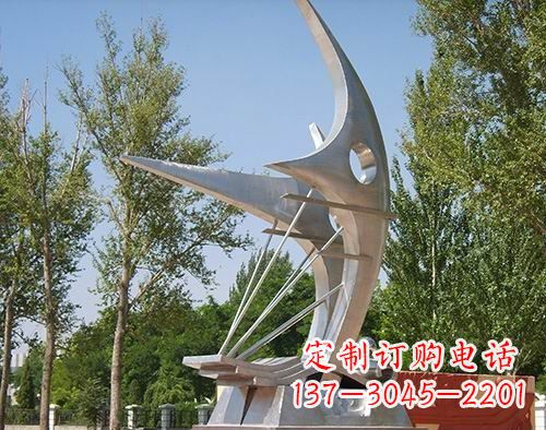 学校不锈钢扬帆雕塑