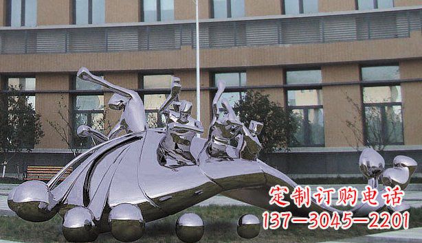 学校抽象奋斗不锈钢人物雕塑