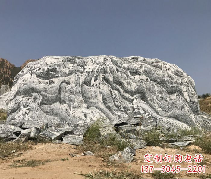 雪浪石假山公园景观石雕 (2)