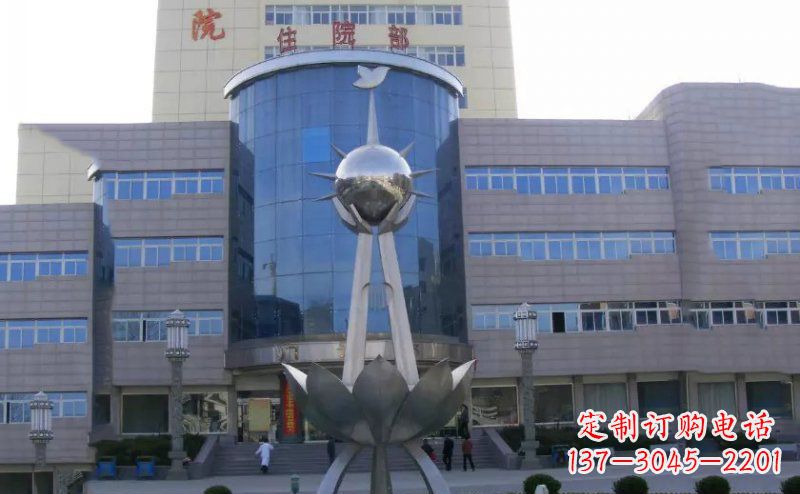 医院不锈钢平安雕塑