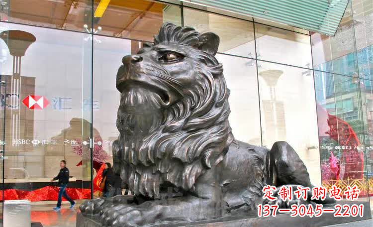 银行门口铸铜汇丰狮雕塑