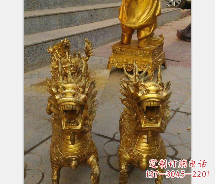 银行铜雕麒麟雕塑