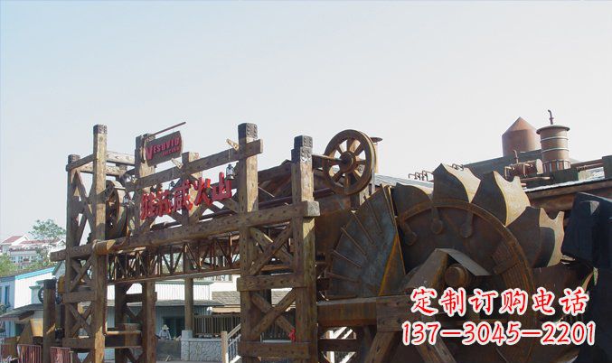 游乐园机器轮子不-锈-钢-雕-塑-
