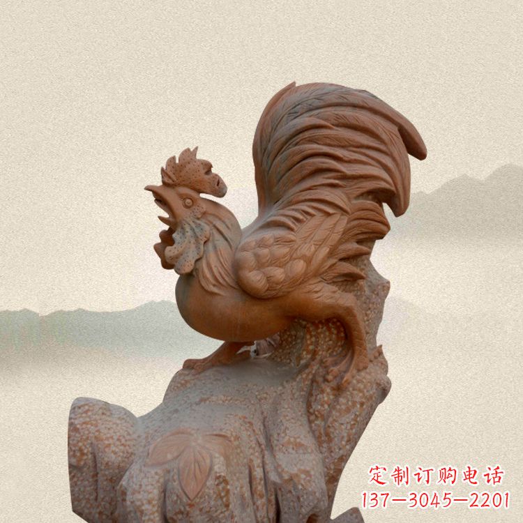 酉鸡景观石雕