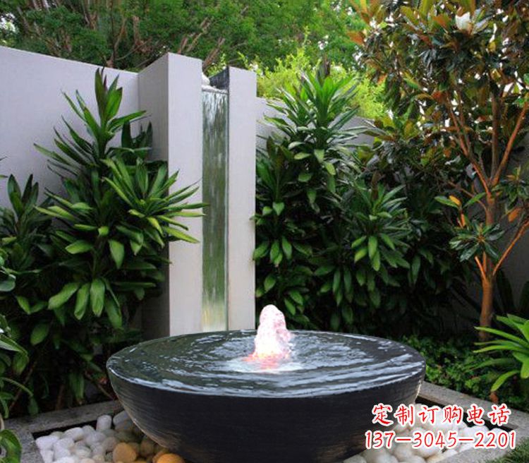 鱼缸石雕喷泉