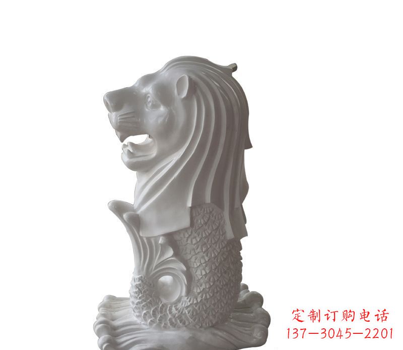 鱼尾狮石雕