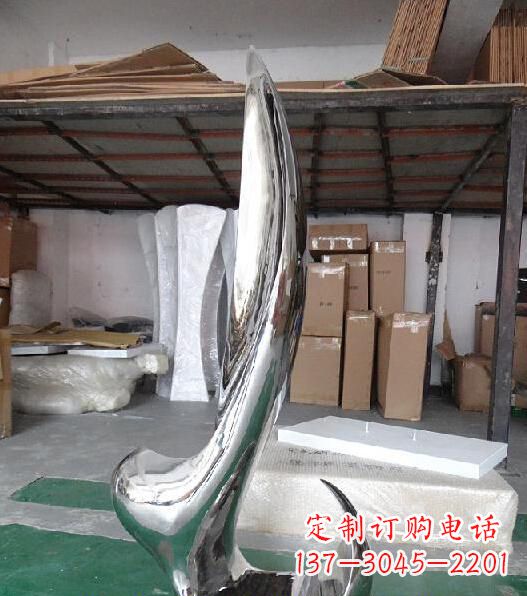 园林不锈钢抽象标志雕塑