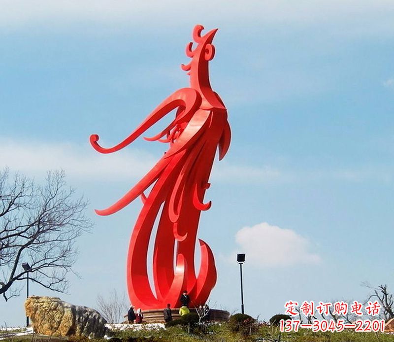 园林不锈钢凤凰雕塑