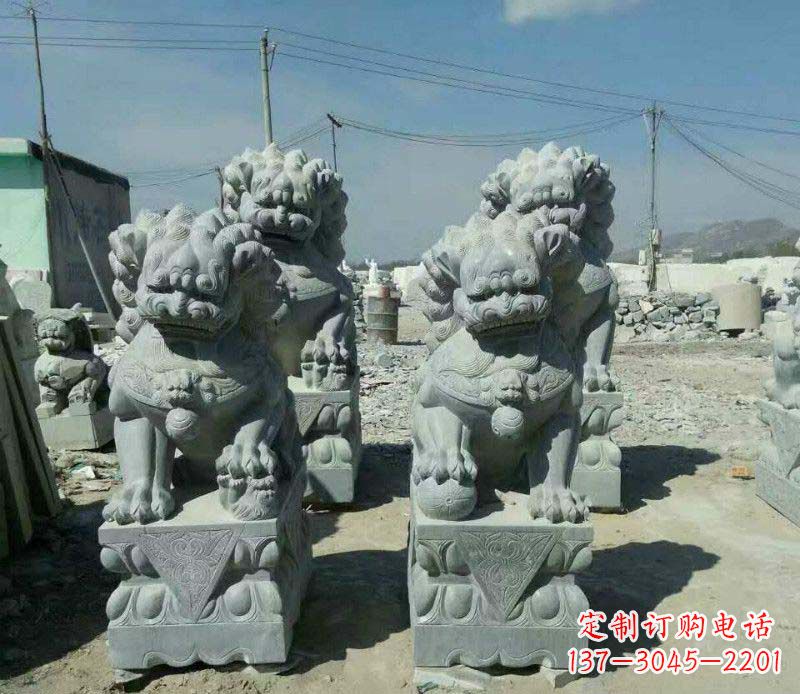 园林仿古狮子景观石雕 园林仿古狮子景观石雕