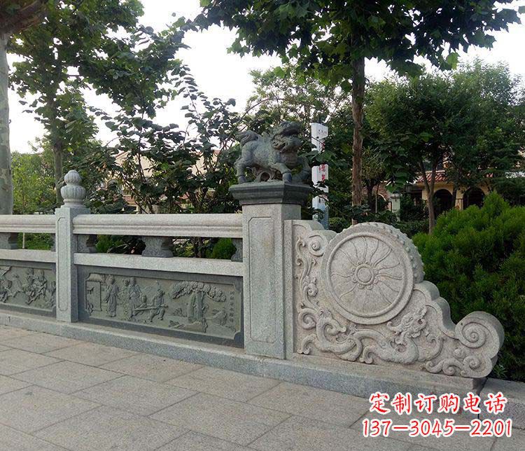 园林仿古石栏板石浮雕石雕 园林仿古石栏板石浮雕石雕