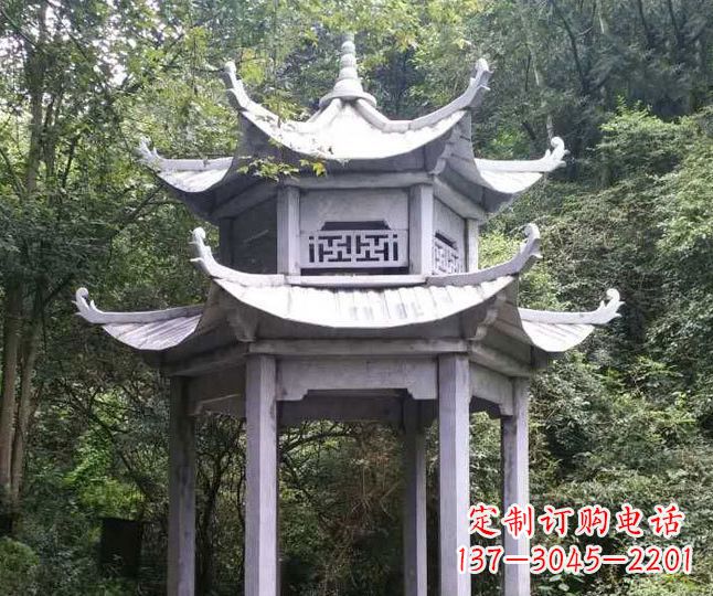 园林仿古石凉亭景观石雕 (3)