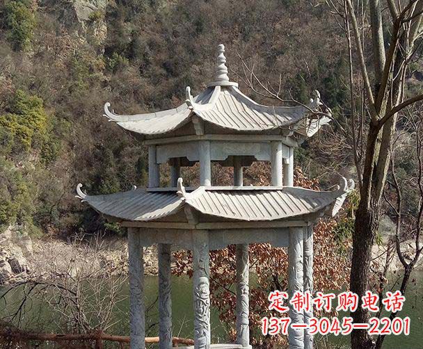凉亭雕塑 - 园林/仿古/双层/石雕/凉亭 凉亭雕塑 - 园林/仿古/双层/石雕/凉亭