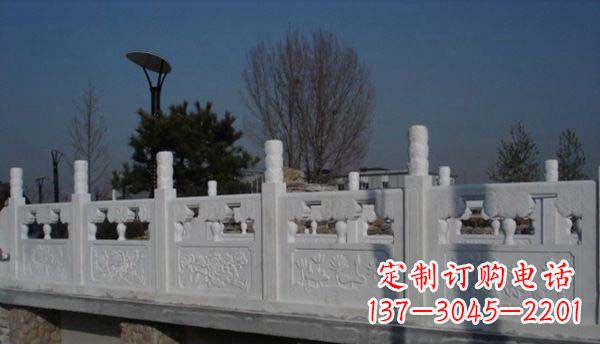 园林汉白玉栏板景观石雕