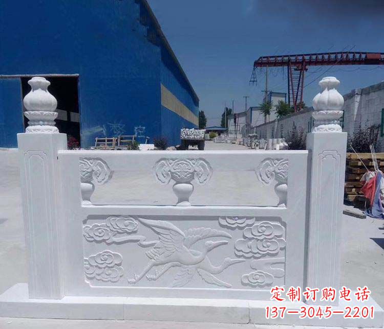园林汉白玉石栏板景观石雕 (2)