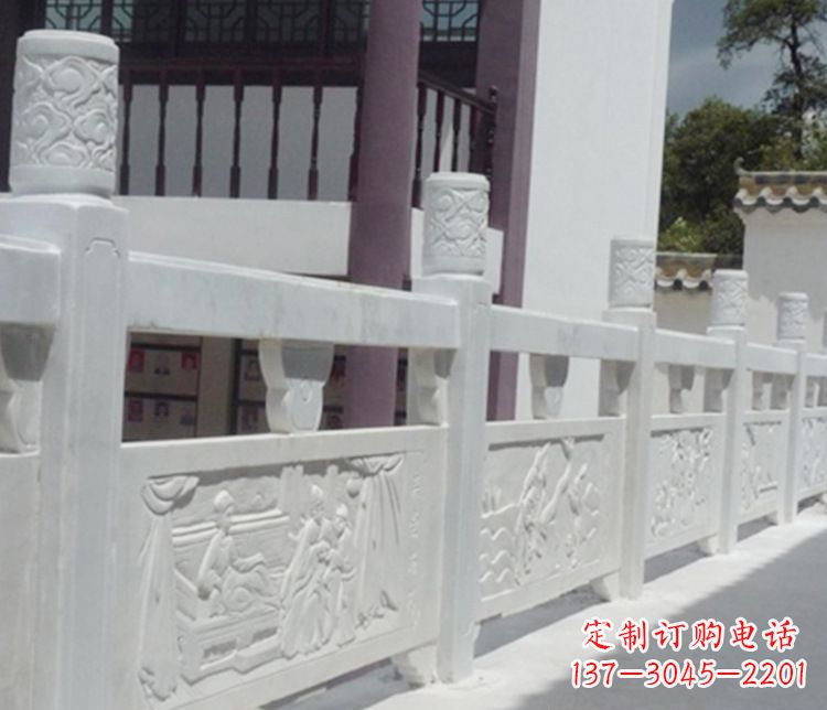 园林汉白玉石栏板景观石雕 (4) 园林汉白玉石栏板景观石雕 (4)