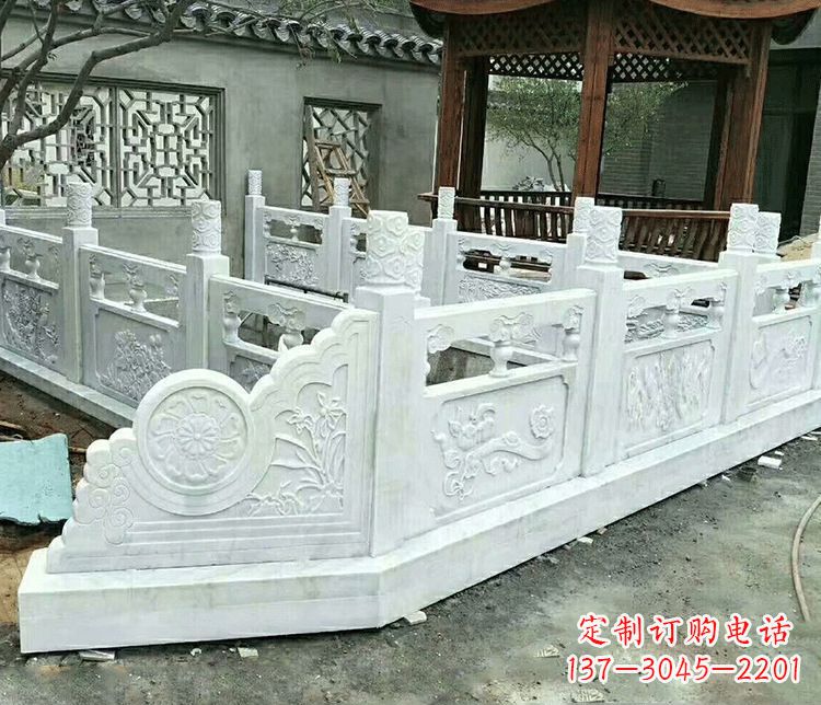 园林汉白玉石栏板景观石雕 (5) 园林汉白玉石栏板景观石雕 (5)