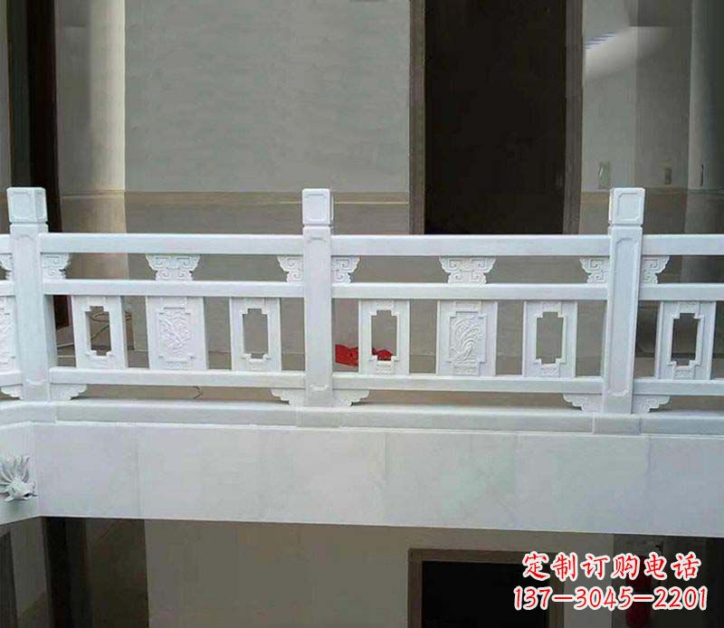 园林汉白玉石栏板景观石雕