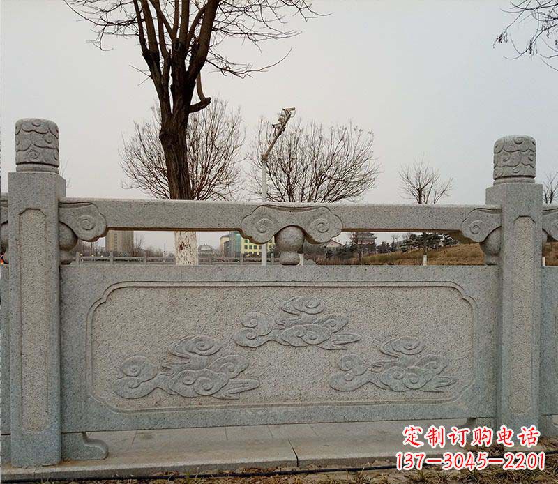 园林护城河石栏板景观石雕