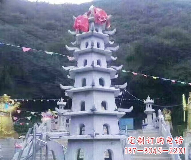 园林景观大理石宝塔石雕