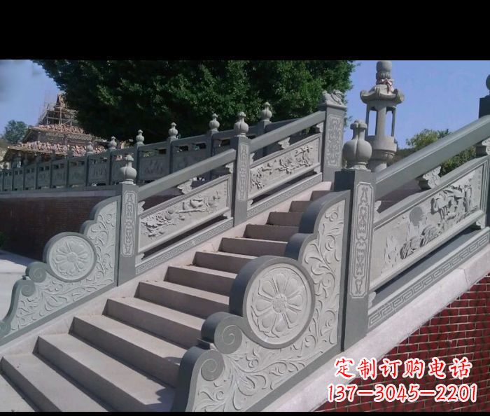 园林景观大理石栏板雕塑 (4)