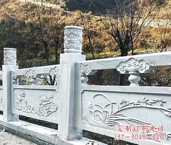 园林景观大理石栏板石雕 (7)