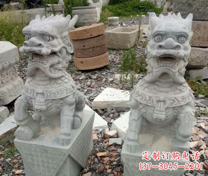 园林景观仿古麒麟石雕
