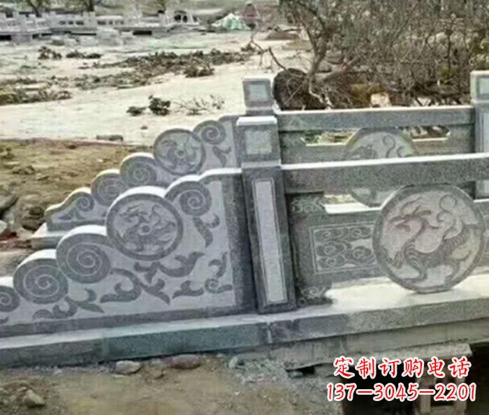 园林景观仿古石雕栏板 (10)