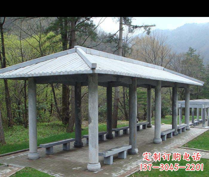 园林景观仿古石雕长廊