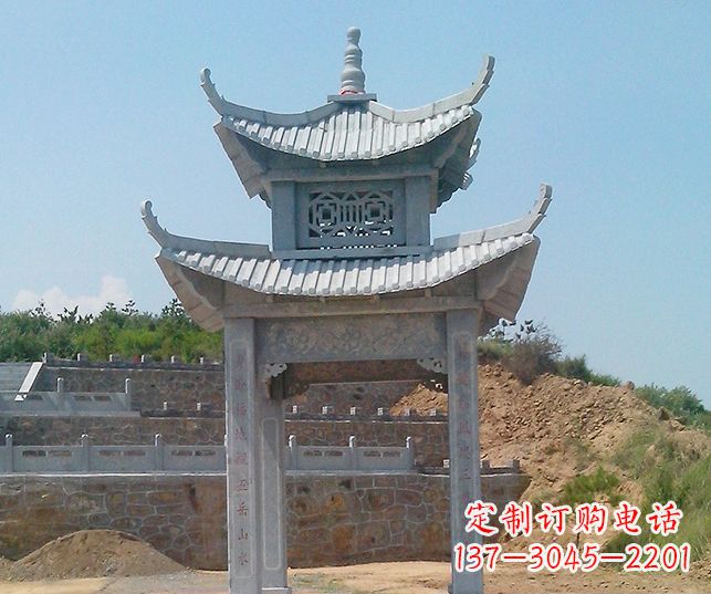 园林景观仿古石雕凉亭